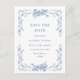 Renaissance  Floral Wedding Save the Date Briefkaart