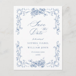 Renaissance  Floral Wedding Save the Date Briefkaart