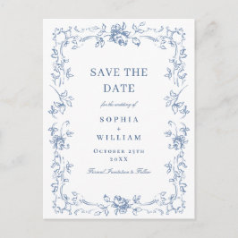 Renaissance  Floral Wedding Save the Date Briefkaart