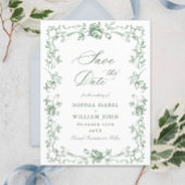 Renaissance  Floral Wedding Save the Date Briefkaart