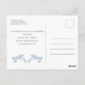 Renaissance Floral Wedding Save the Date Briefkaart (Achterkant)