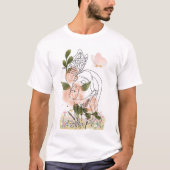 Renaissance florale – visage & papillon t-shirt (Voorkant)