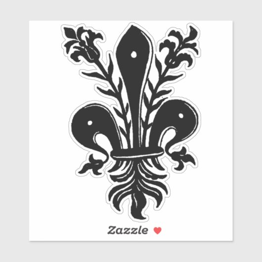 Renaissance Franse Fleur de Lis Sticker (Vel)