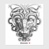 Renaissance Gargoyle Groteske kreeft Man Sticker (Vel)