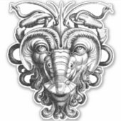 Renaissance Gargoyle Groteske kreeft Man Sticker (Voorkant)