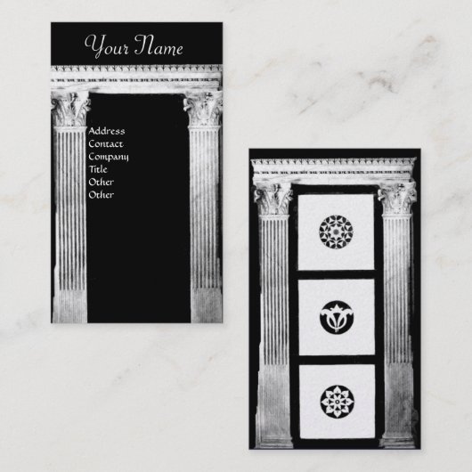 RENAISSANCE GATE marble Artist Interior Design Visitekaartje (Voorkant / Achterkant)