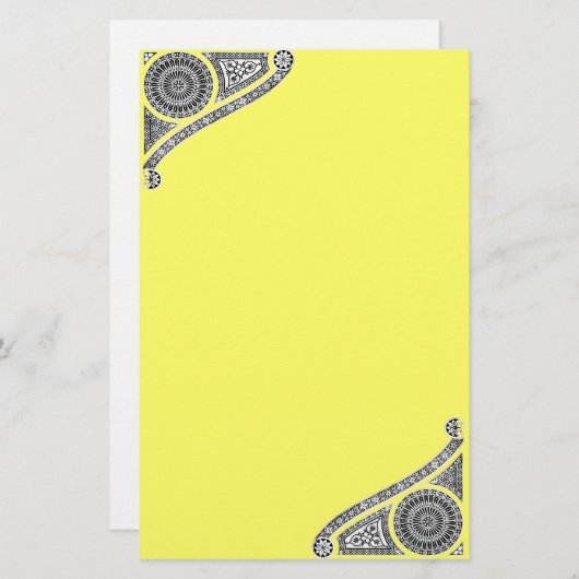 RENAISSANCE, geel Briefpapier (Voorkant / Achterkant)