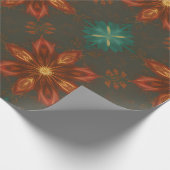 Renaissance-Geïnspireerde Kerstbloemen Cadeaupapier (Hoek)