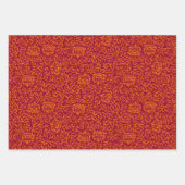 Renaissance Gold Tudor Damask Inpakpapier Vel (Voorkant 3)