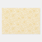 Renaissance Gold Tudor Damask Inpakpapier Vel (Voorkant 2)