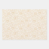 Renaissance Gold Tudor Damask Inpakpapier Vel (Voorkant)