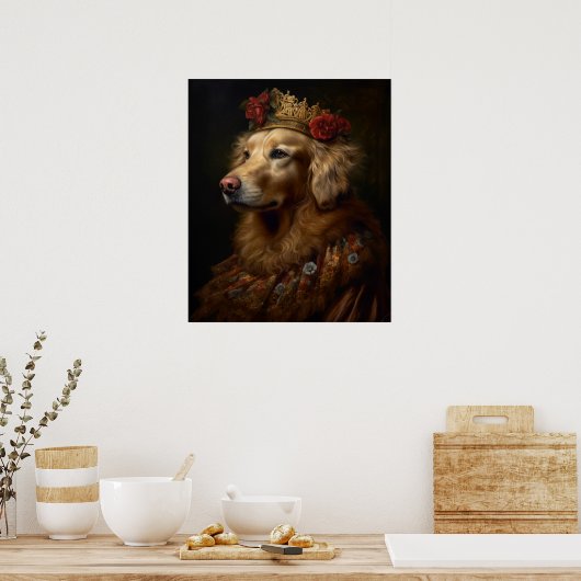 Renaissance Golden Retriever Poster (Keuken)