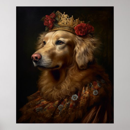 Renaissance Golden Retriever Poster (Voorkant)