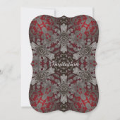 renaissance gothic metallic red en zwarte mandala kaart (Voorkant)