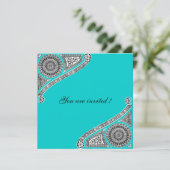 RENAISSANCE ,Groenblauw,Turquoise Kaart (Staand voorkant)