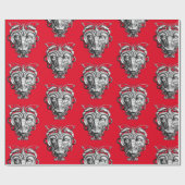 Renaissance Groteske Gargoyle Gezicht Kreeft Man Cadeaupapier (Vlak)