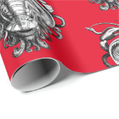 Renaissance Groteske Gargoyle Gezicht Kreeft Man Cadeaupapier (Rol Hoek)