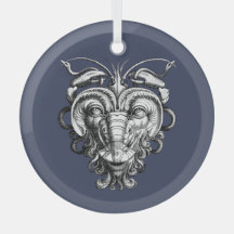 Renaissance Groteske Gargoyle Gezicht Kreeft Man