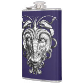 Renaissance Groteske Gargoyle Gezicht Kreeft Man Heupfles (Links)