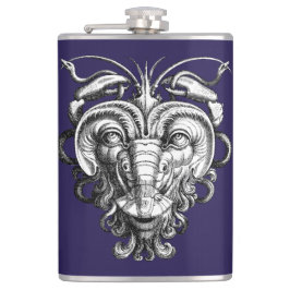 Renaissance Groteske Gargoyle Gezicht Kreeft Man Heupfles