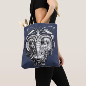 Renaissance Groteske Gargoyle Gezicht Kreeft Man Tote Bag (Dichtbij)