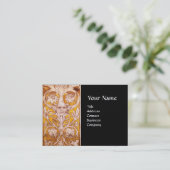 RENAISSANCE GROTESQUE FACE, BLACK GOLD Metallic Visitekaartje (Staand voorkant)