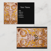 RENAISSANCE GROTESQUE FACE, BLACK GOLD White Pearl Visitekaartje (Voorkant / Achterkant)