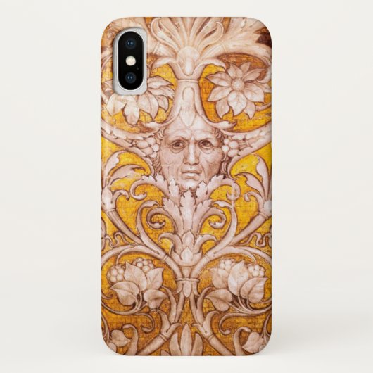 RENAISSANCE GROTESQUE FACE MET GOUDE WITTE VLOERIN Case-Mate iPhone CASE (Achterkant)