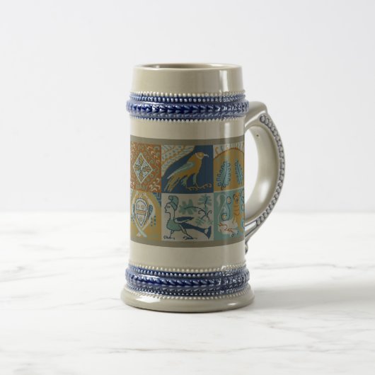 Renaissance Grottesche Pattern Cup Bierpul (Voorkant rechts)