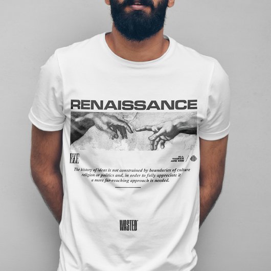 Renaissance Handen van God en Adam T-shirt