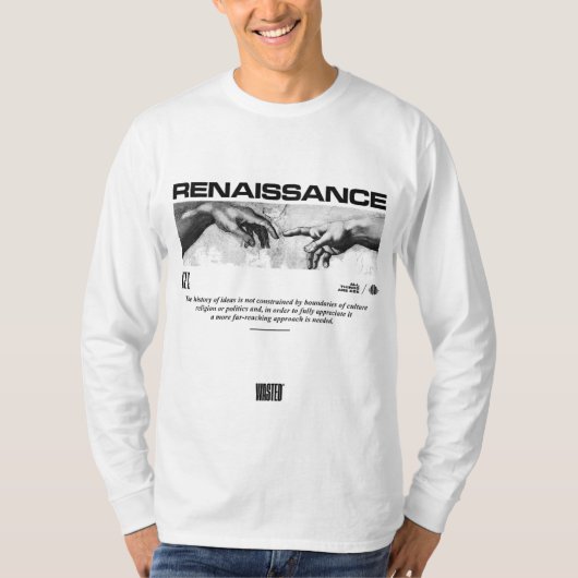 Renaissance Handen van God en Adam T-shirt (Voorkant)