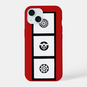RENAISSANCE HARMONIE Rood Zwart Wit Geometrisch iPhone 15 Case