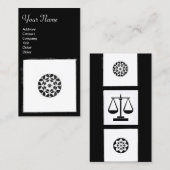 RENAISSANCE HARMONY Justice Attorney Black Whit Visitekaartje (Voorkant / Achterkant)