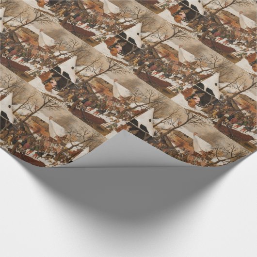 Renaissance Heilige Nativiteit Cadeaupapier (Hoek)