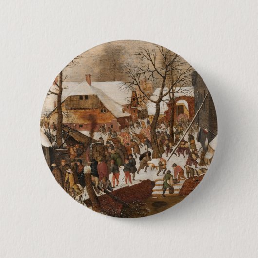 Renaissance Heilige Nativiteit Ronde Button 5,7 Cm (Voorkant)