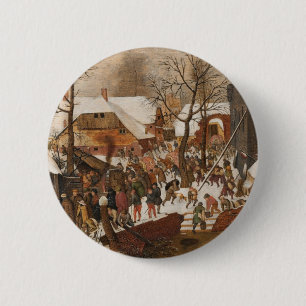 Renaissance Heilige Nativiteit Ronde Button 5,7 Cm