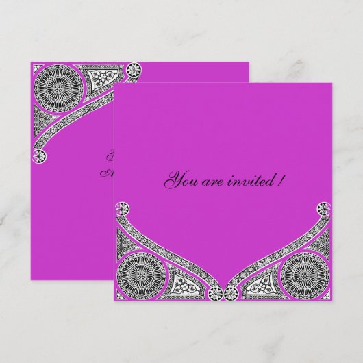 RENAISSANCE, helder paars violet Kaart (Voorkant / Achterkant)