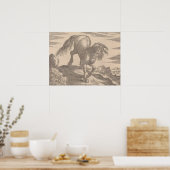 Renaissance Horse Poster  hengst op de heuvel (Keuken)