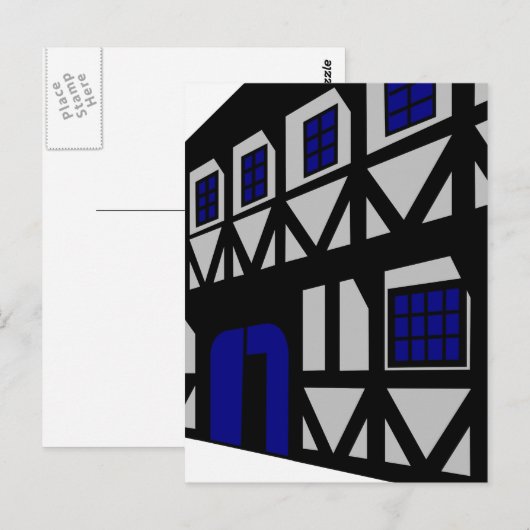 Renaissance House - grijs Briefkaart (Voorkant / Achterkant)