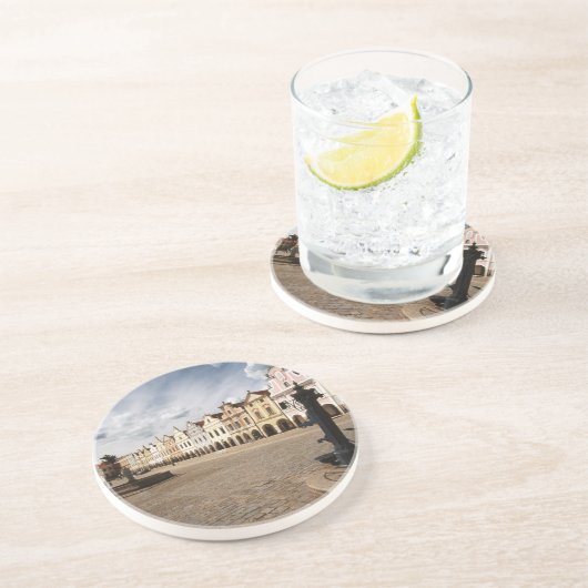 Renaissance Houses Zandsteen Onderzetter (Zijkant)