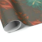 Renaissance-Inspired Christmas Floral  Cadeaupapier (Rol Hoek)