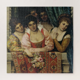 Renaissance Italiaanse Dames op een balkon Legpuzzel