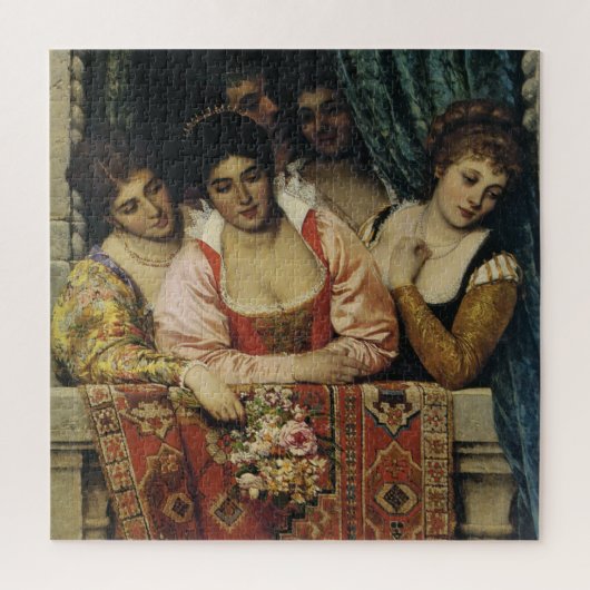 Renaissance Italiaanse Dames op een balkon Legpuzzel (Verticaal)