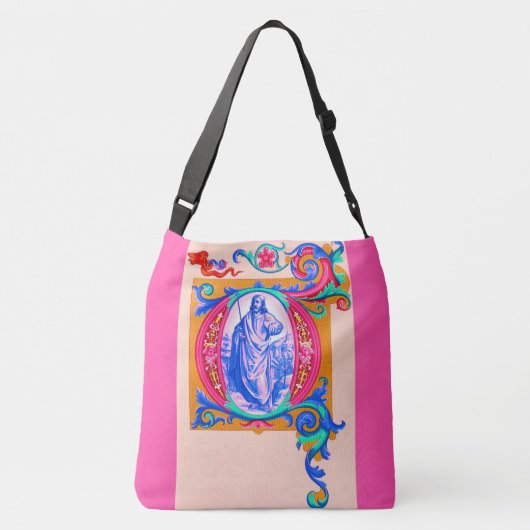 Renaissance Jesus print Crossbody Tas (Achterkant)