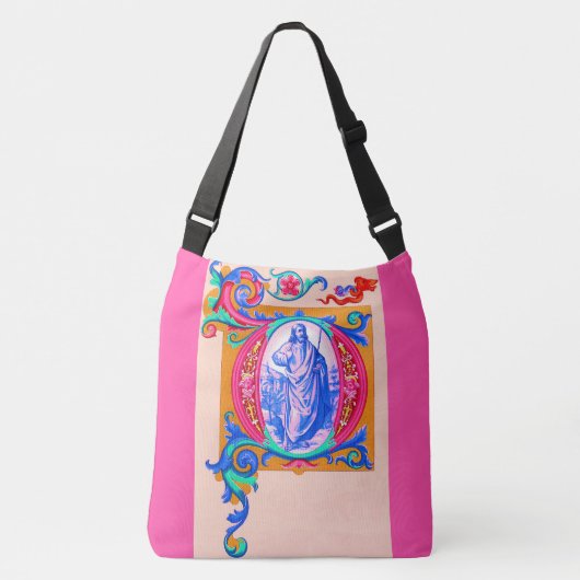 Renaissance Jesus print Crossbody Tas (Voorkant)