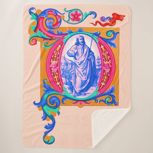 Renaissance Jesus print Sherpa Deken (Voorkant)