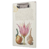 Renaissance kalligrafie kunst Roze Tulp en Peer Klembord (Links)