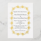 Renaissance kalligrafie Renfair Wedding Folie Uitnodiging (Voorkant)