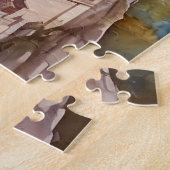 Renaissance kasteel in de bergen. AI-technologie Legpuzzel (Zijkant)