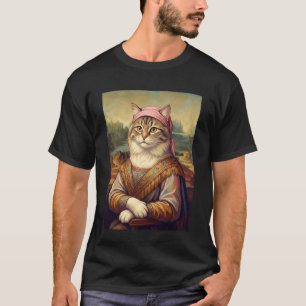 Renaissance kat portret ontwerp regale middeleeuws t-shirt